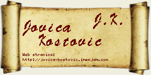 Jovica Kostović vizit kartica